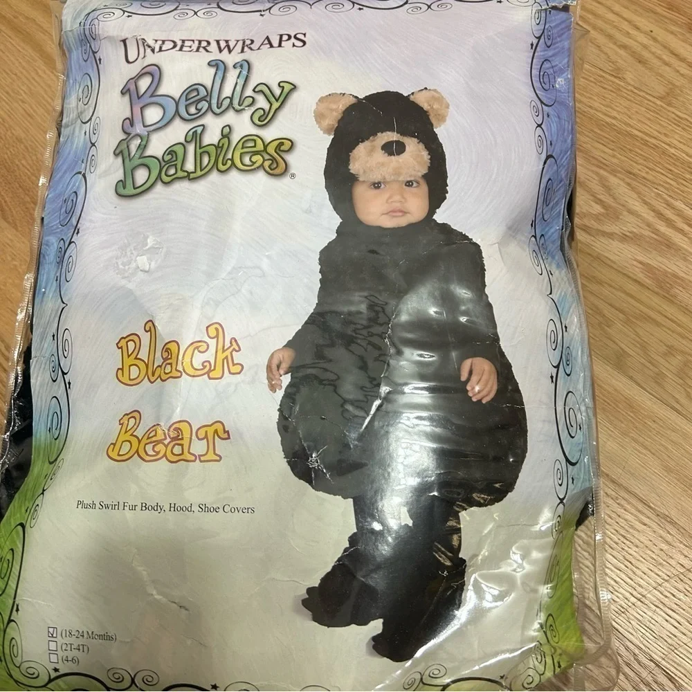 Underwraps Belly Babies Black Bear Kids Costume 18-24 mos Halloween